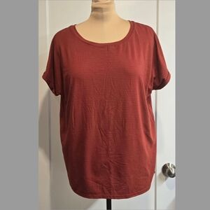 EUC Reitmans/Hyba womens athletic tee, size XL, workout t-shirt, burnt red